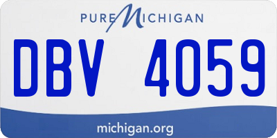 MI license plate DBV4059