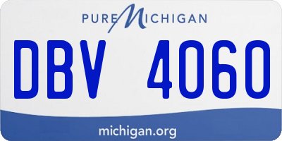 MI license plate DBV4060
