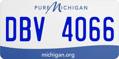 MI license plate DBV4066