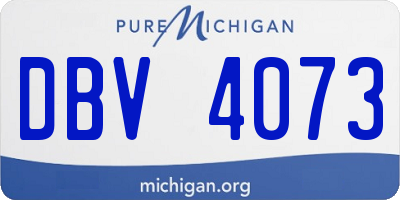 MI license plate DBV4073