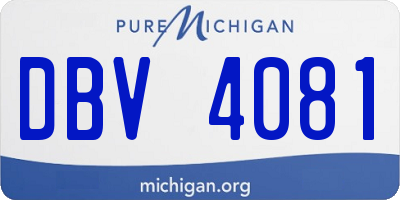 MI license plate DBV4081