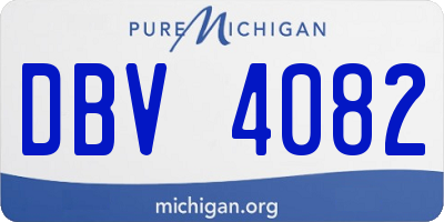MI license plate DBV4082