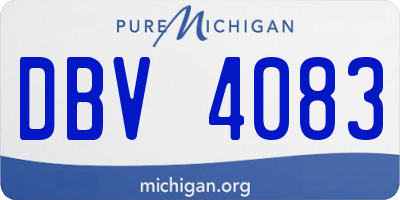MI license plate DBV4083