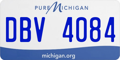 MI license plate DBV4084