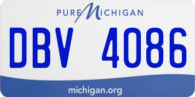 MI license plate DBV4086