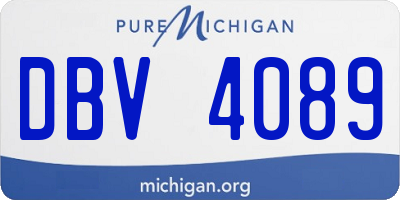 MI license plate DBV4089