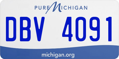 MI license plate DBV4091