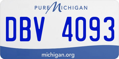 MI license plate DBV4093