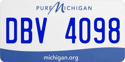 MI license plate DBV4098
