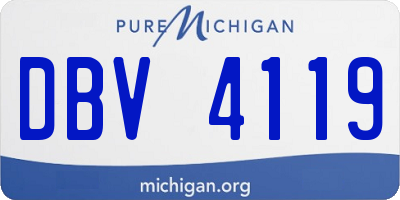 MI license plate DBV4119