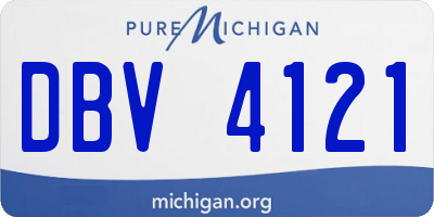 MI license plate DBV4121
