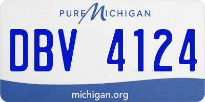 MI license plate DBV4124