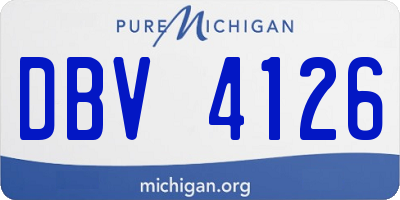 MI license plate DBV4126