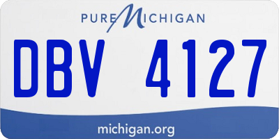 MI license plate DBV4127