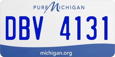 MI license plate DBV4131