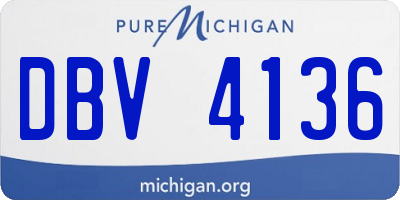 MI license plate DBV4136