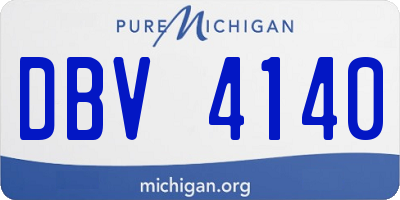 MI license plate DBV4140