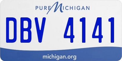 MI license plate DBV4141