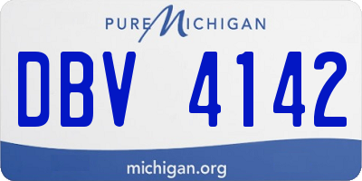 MI license plate DBV4142
