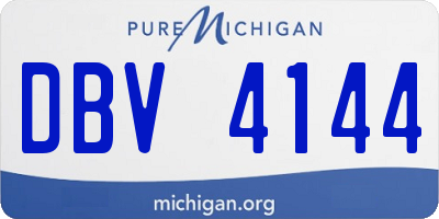 MI license plate DBV4144