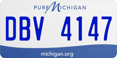 MI license plate DBV4147