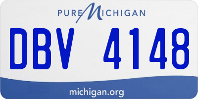 MI license plate DBV4148