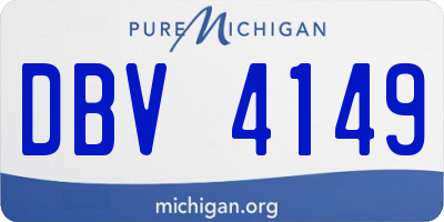MI license plate DBV4149