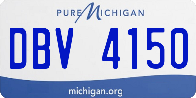 MI license plate DBV4150
