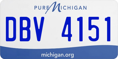 MI license plate DBV4151