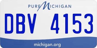 MI license plate DBV4153