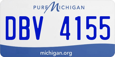 MI license plate DBV4155