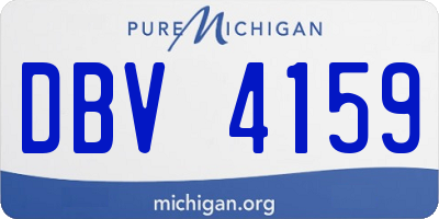 MI license plate DBV4159