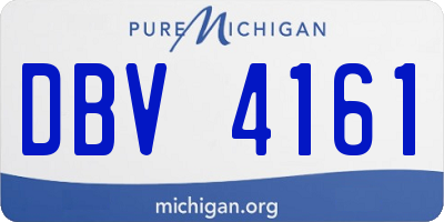 MI license plate DBV4161