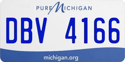 MI license plate DBV4166