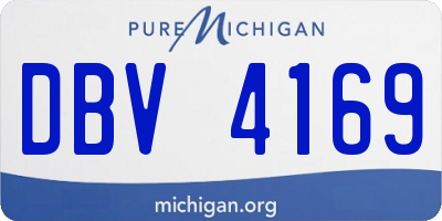 MI license plate DBV4169