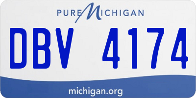 MI license plate DBV4174