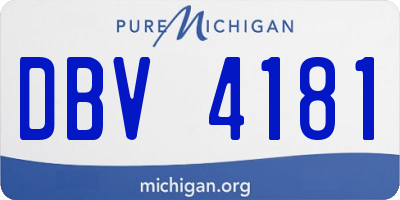 MI license plate DBV4181