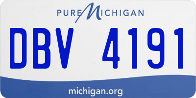 MI license plate DBV4191