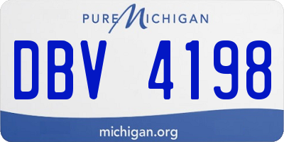 MI license plate DBV4198