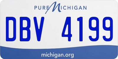 MI license plate DBV4199