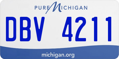 MI license plate DBV4211