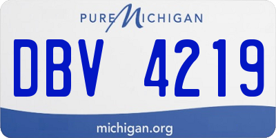 MI license plate DBV4219