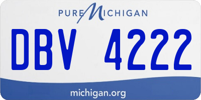MI license plate DBV4222