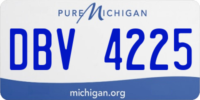MI license plate DBV4225