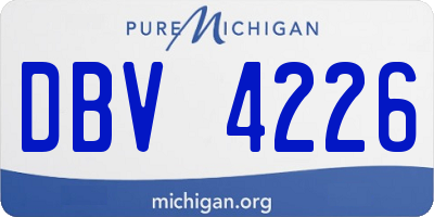 MI license plate DBV4226