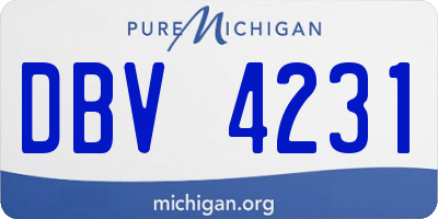 MI license plate DBV4231