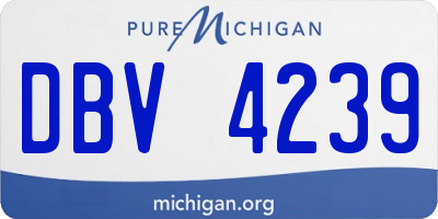 MI license plate DBV4239