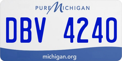 MI license plate DBV4240