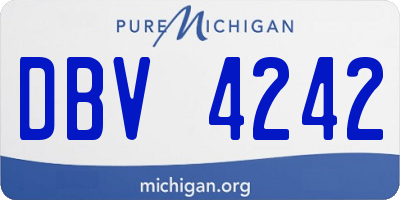 MI license plate DBV4242