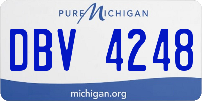 MI license plate DBV4248